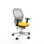 PIQUERAS Y CRESPO Silla de oficina Jorquera con mecanismo Sincro/Traslack Amarillo y Blanco