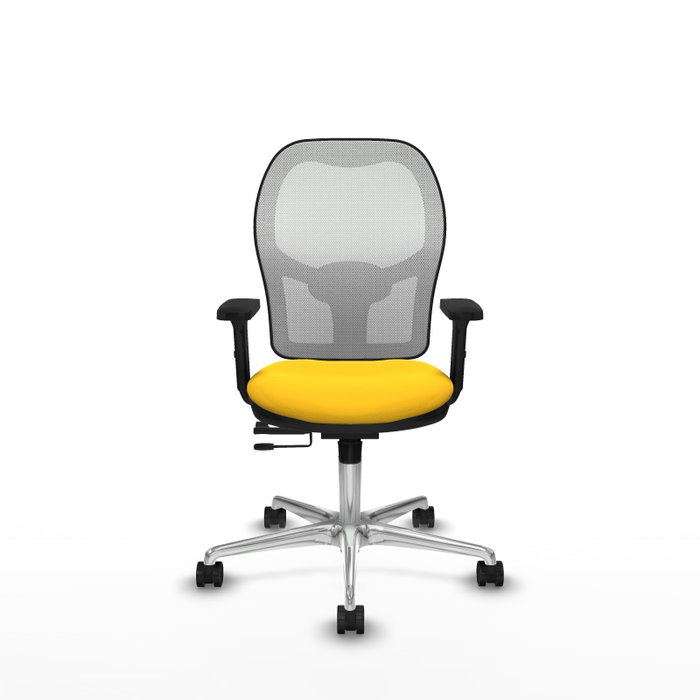 PIQUERAS Y CRESPO Silla de oficina Jorquera con mecanismo Sincro/Traslack Amarillo y Blanco PIQUERAS Y CRESPO Silla de oficina Jorquera con mecanismo Sincro/Traslack Amarillo y Blanco