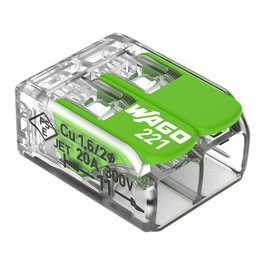 WAGO Wago 221-422 Terminal Block, 1000 piezas, Transparente