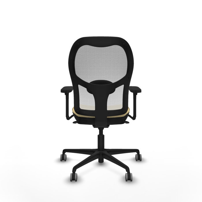 PIQUERAS Y CRESPO Silla de oficina Jorquera con mecanismo Sincro, Crema y Blanco