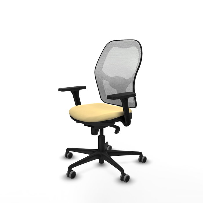 PIQUERAS Y CRESPO Silla de oficina Jorquera con mecanismo Sincro, Crema y Blanco