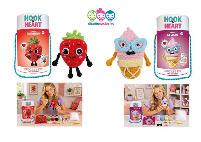 Good Idea Crea tu fresa o helado de crochet Good Idea Crea tu fresa o helado de crochet