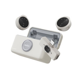 Belkin Stage Dual Micrófono Inalámbrico con Estuche de Carga CTA003hqSA Beige