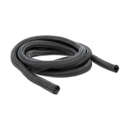 DeLOCK Funda trenzada de cierre automático 10 m x 9 mm negro