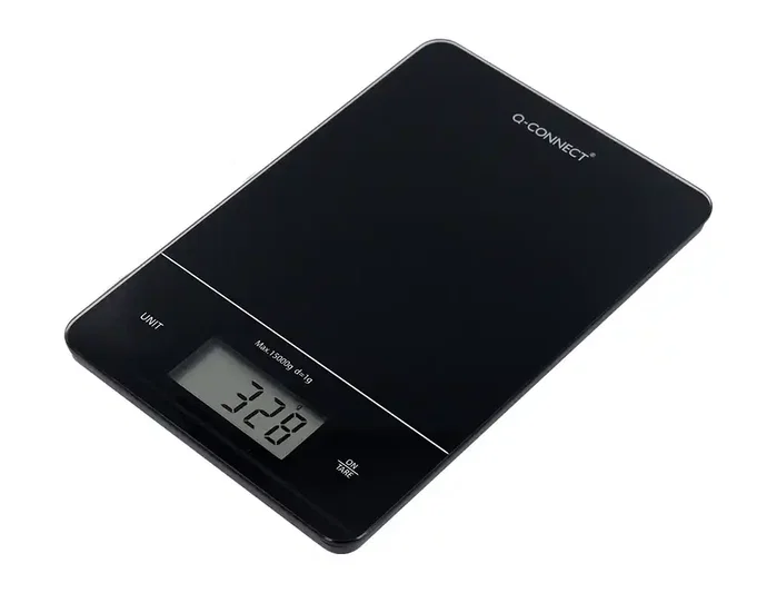 Q-connect Báscula de precisión digital con pantalla LCD KF19059, 5 g a 15 kg