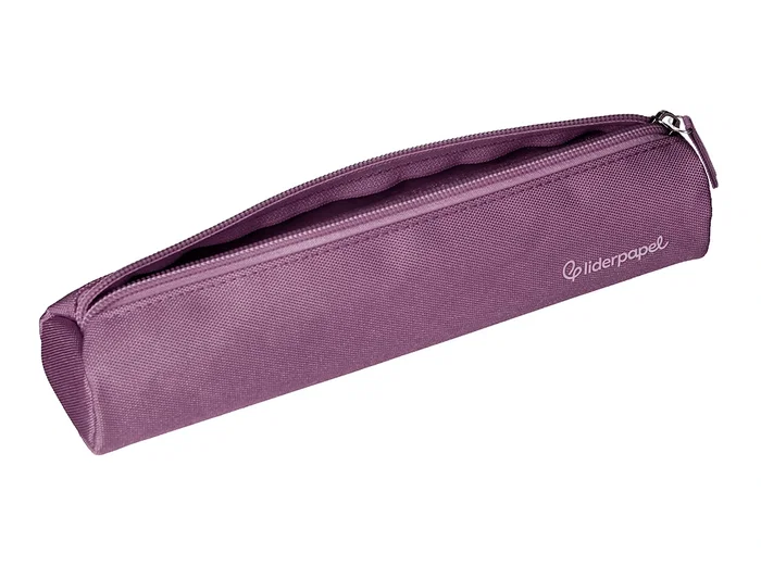 Liderpapel Estuche Portatodo Slim Cilíndrico Morado Empolvado 220x45mm