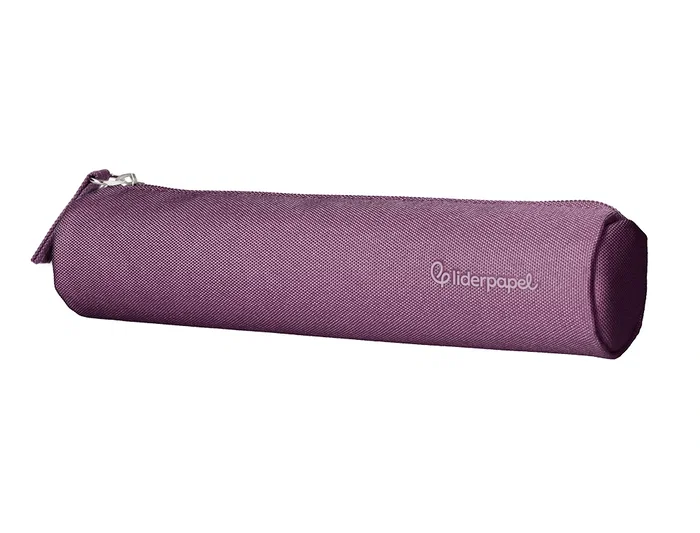 Liderpapel Estuche Portatodo Slim Cilíndrico Morado Empolvado 220x45mm