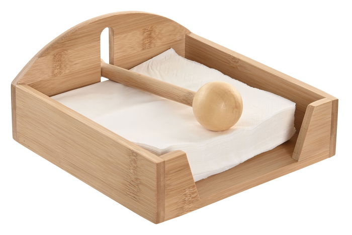 DKD Home Decor Servilletero Bambú Natural 21 x 19 x 8.8 cm