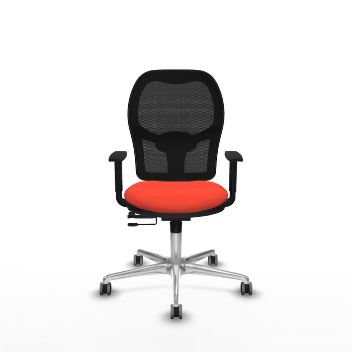 PIQUERAS Y CRESPO Silla de oficina Jorquera con mecanismo Sincro/Traslack Naranja oscuro y Negro
