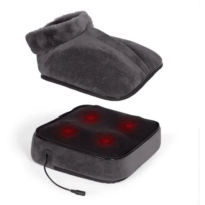 Livoo DOS204 Masajeador Shiatsu 2 en 1 para Pies y Espalda con 24 Cabezales, 3 Velocidades, Con o sin Calor - Gris Livoo DOS204 Masajeador Shiatsu 2 en 1 para Pies y Espalda con 24 Cabezales, 3 Velocidades, Con o sin Calor - Gris