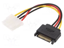 GEMBIRD Cable de alimentación SATA Molex hembra a SATA 15pin macho, 0,15m