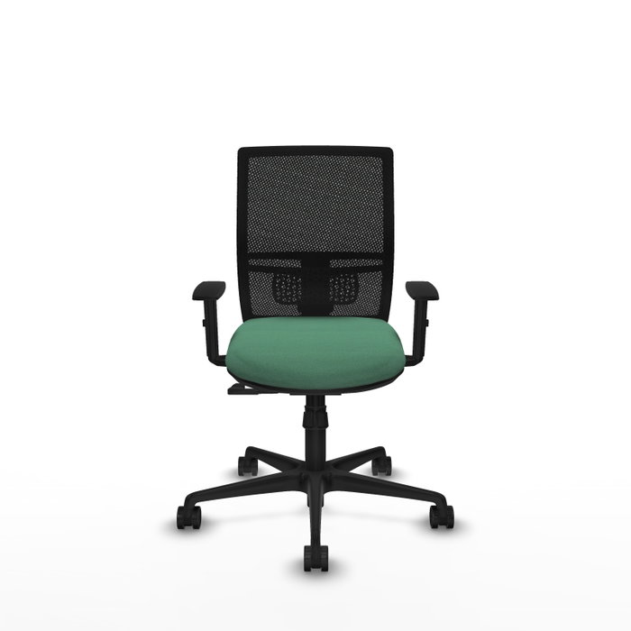 PIQUERAS Y CRESPO Silla de oficina Yunquera con mecanismo Sincro, Verde esmeralda