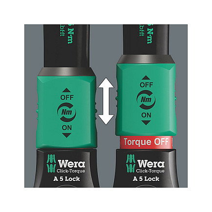 Wera Click-Torque Lock A5 2,5-25 Nm 1/4 pulgadas