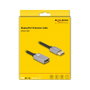 DeLOCK Cable de extensión DisplayPort 8K 60 Hz 2 m Gris