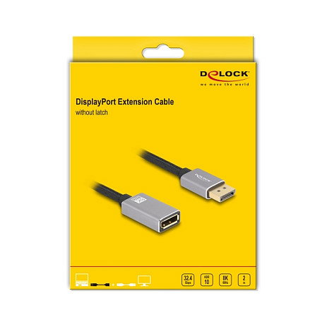 DeLOCK 81080 Cable de extensión DisplayPort 8K 60 Hz 2 m Gris DeLOCK 81080 Cable de extensión DisplayPort 8K 60 Hz 2 m Gris