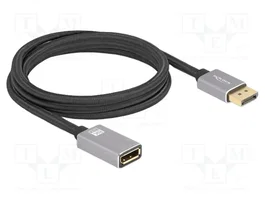 DeLOCK Cable de extensión DisplayPort 8K 60 Hz 2 m Gris