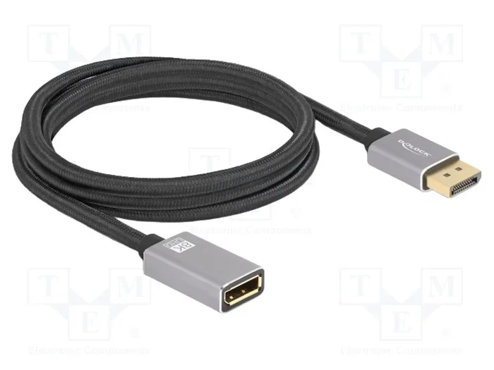 DeLOCK Cable de extensión DisplayPort 8K 60 Hz 2 m Gris DeLOCK Cable de extensión DisplayPort 8K 60 Hz 2 m Gris