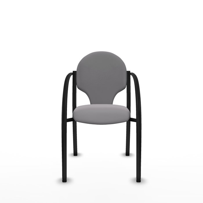 PIQUERAS Y CRESPO Silla Hellín Gris con Brazos Fijos