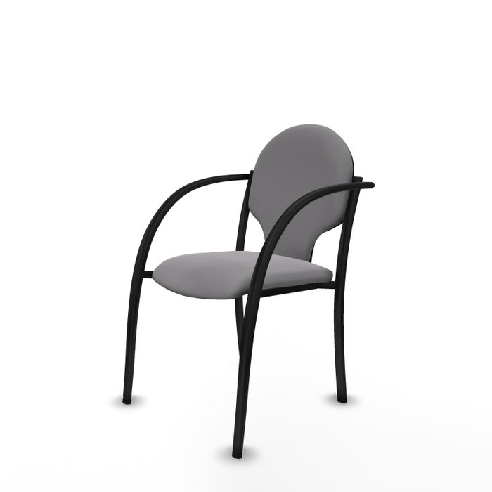 PIQUERAS Y CRESPO Silla Hellín Gris con Brazos Fijos