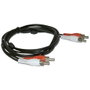 MicroConnect AUDCC2 Cable de Audio 2 x RCA a 2 x RCA, 1,5 m, Negro