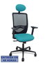 Piqueras y Crespo Silla Zulema con Mecanismo Sincro, Brazos 2D y Asiento Turquesa