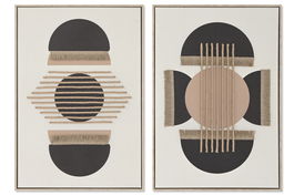 Cuadro 3D Home ESPRIT Boho 63 x 4,3 x 93 cm (2 Unidades)