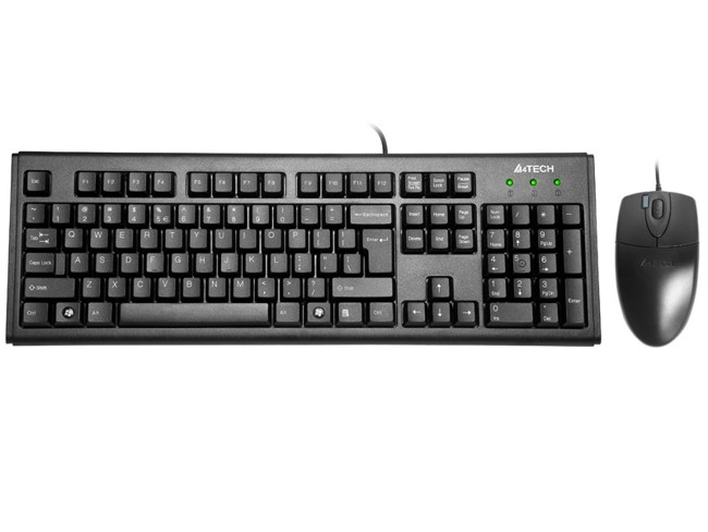 A4-Tech KM-72620D Conjunto de teclado y ratón con cable, negro