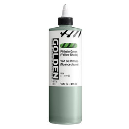 Golden High Flow Colores Acrílicos Thalo Verde (Amarillo) 473 ml