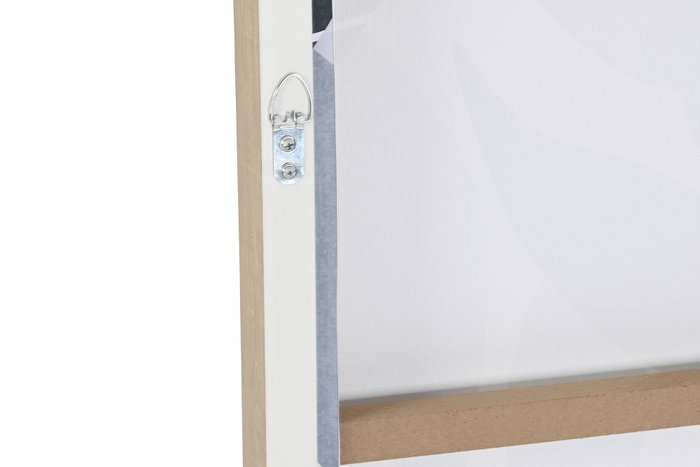 DKD Home Decor Cuadro Tropical Azul Blanco Hojas Lienzo PS 2 Unidades 63 x 93 x 4.5 cm