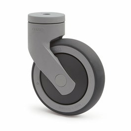 TENTE Rueda Giratoria Levina D125 Tp Aro De Goma Sin Freno Antihuella Polipropileno 125mm