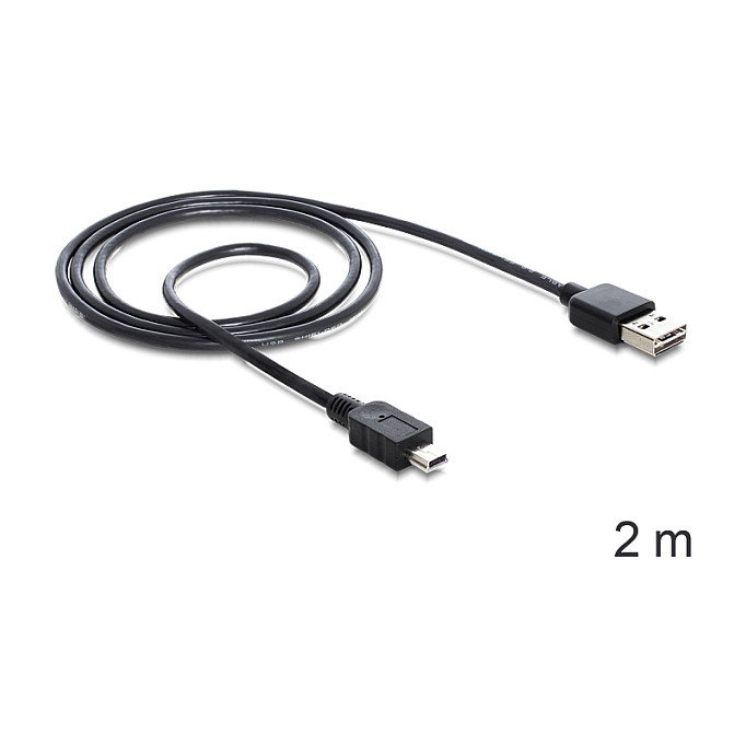 DeLOCK Cable USB 2.0 Tipo-A a Mini-B 2m Negro DeLOCK Cable USB 2.0 Tipo-A a Mini-B 2m Negro