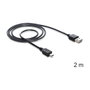 DeLOCK Cable USB 2.0 Tipo-A a Mini-B 2m Negro