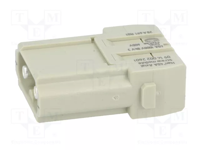 HARTING Han-Modular® Módulo Macho 40A 1000V 2 Pines HARTING Han-Modular® Módulo Macho 40A 1000V 2 Pines