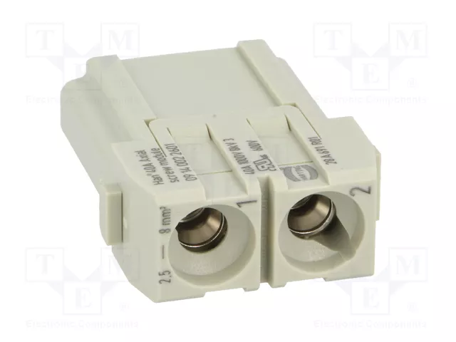 HARTING Han-Modular® Módulo Macho 40A 1000V 2 Pines HARTING Han-Modular® Módulo Macho 40A 1000V 2 Pines