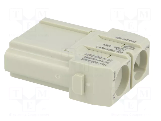 HARTING Han-Modular® Módulo Macho 40A 1000V 2 Pines HARTING Han-Modular® Módulo Macho 40A 1000V 2 Pines