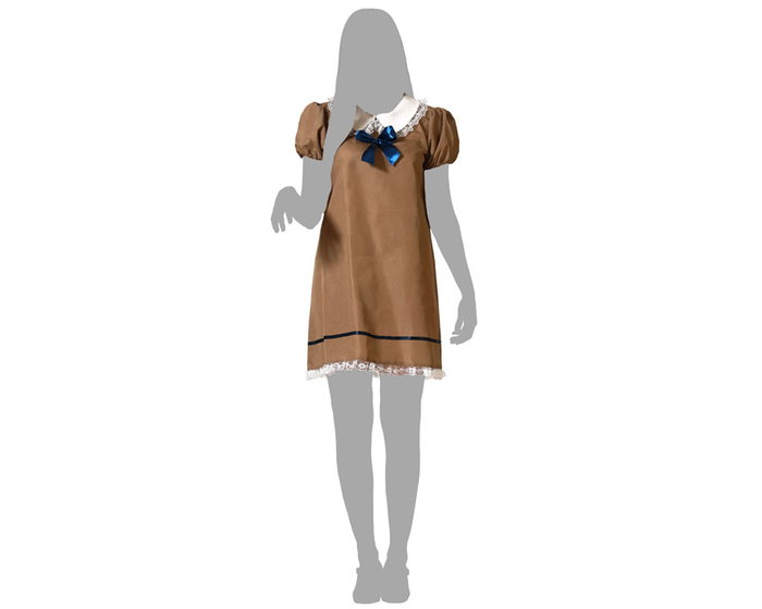 Disfraz de Muñeca Terrorífica Vintage Vestido Marrón Mujer Adulto Halloween Talla M-L