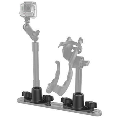 RAM Mounts Dual T-Bolt Track Base para postes spline