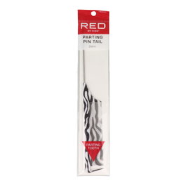 Red Kiss Zebra Parting Pin Tail Comb Peine de dientes finos para separación del cabello