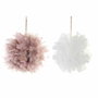 DKD Home Decor Bola de Decoración de Pluma y Espuma 40x40 cm, Surtido de 2 Unidades