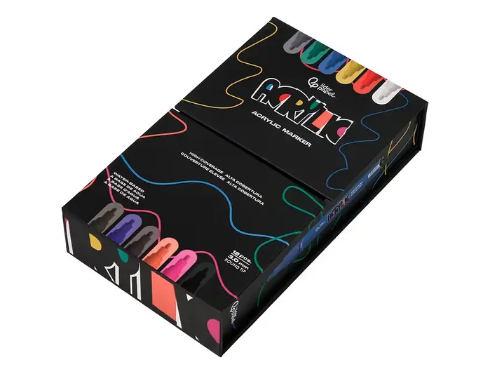 Liderpapel Rotuladores Acrylic Base Agua Colores Surtidos Punta 3 mm