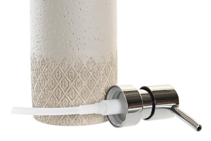 DKD Home Decor Dosificador de Resina y Acacia 300 ml Beige