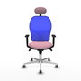 PIQUERAS Y CRESPO Silla de oficina Jorquera Rosa y Azul