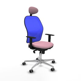 PIQUERAS Y CRESPO Silla de oficina Jorquera Rosa y Azul