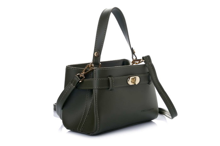 Vince Camuto Bolso de Mano Verde Oscuro Cuero de Polivinilo 20x11x15 cm