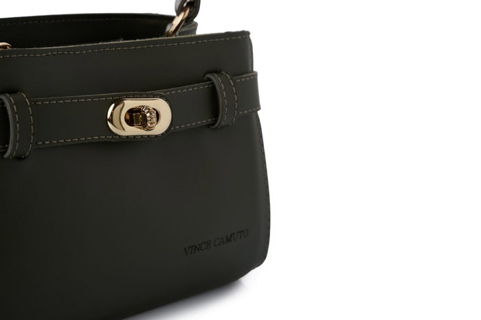 Vince Camuto Bolso de Mano Verde Oscuro Cuero de Polivinilo 20x11x15 cm
