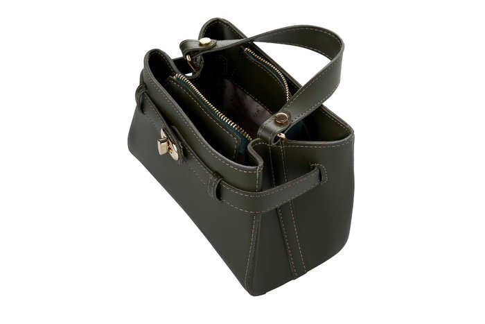 Vince Camuto Bolso de Mano Verde Oscuro Cuero de Polivinilo 20x11x15 cm