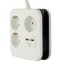 Rev PowerQuad 3-fold 2x USB Blanco