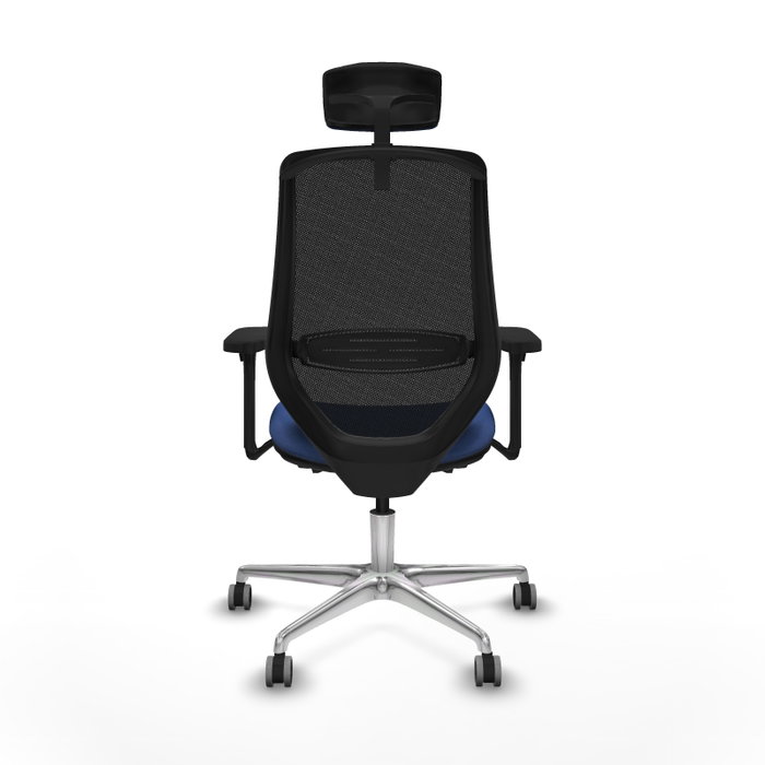 PIQUERAS Y CRESPO Silla de oficina Mardos con mecanismo Sincro/Traslack, Azul marino y Negro