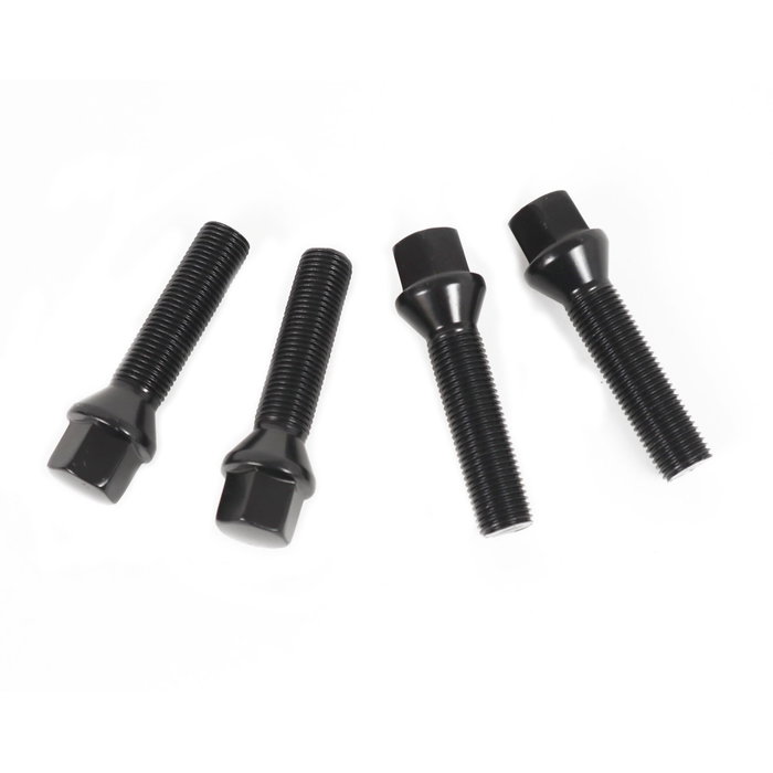 OMP Juego de 4 Tornillos M14x1.25 Cónico Largo 48 mm Llave 17 Negro DIN 10.9 - OMPS09881401