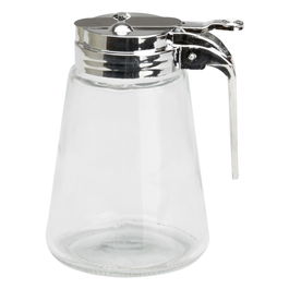 Lily Cook Dispensador de Miel 300 Ml Cristal Acero Plástico Vertido Una Mano Facilita Servicio 8x11,5 cm h.13 cm